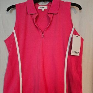 NWT Kinesis Activewear Golf Tank Top Pink Sleeveless  Size MED